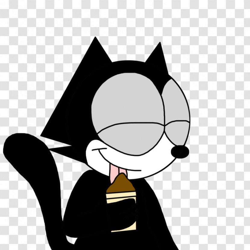 Whiskers Felix The Cat Chocolate Ice Cream - Drawing Transparent PNG