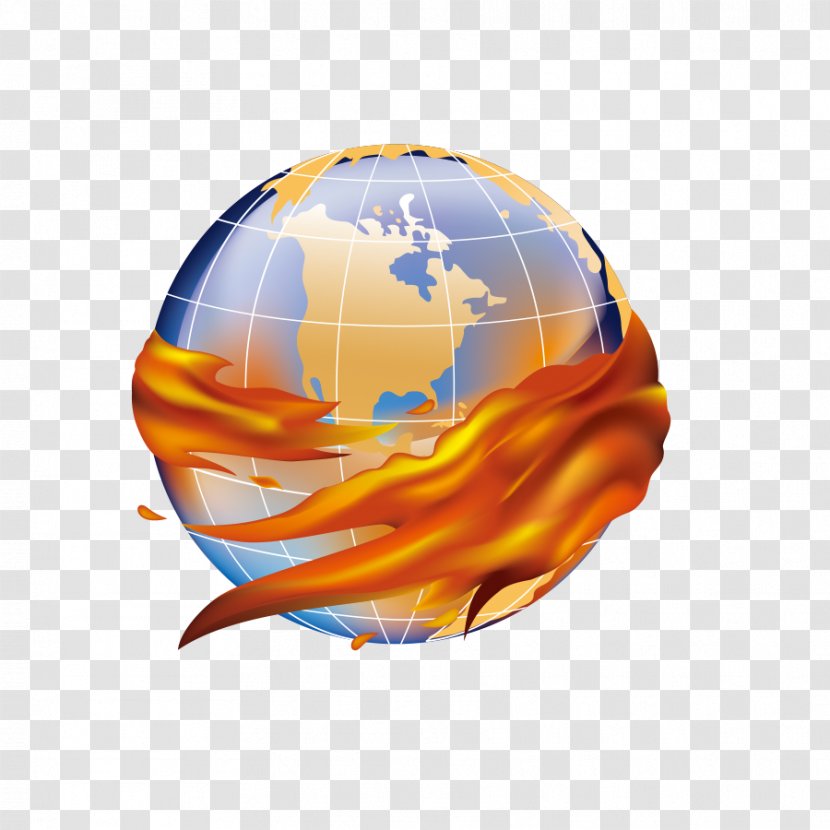 Earth In Fire - World Transparent PNG