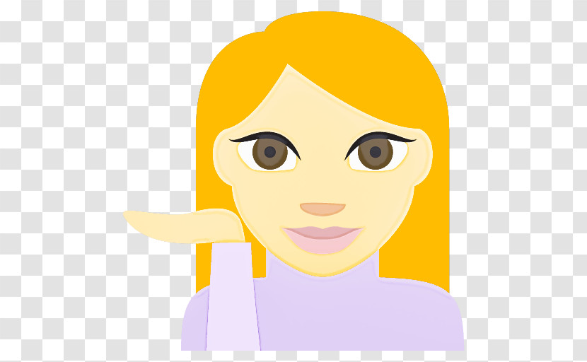 Smiley Yellow Forehead Text Character Transparent PNG