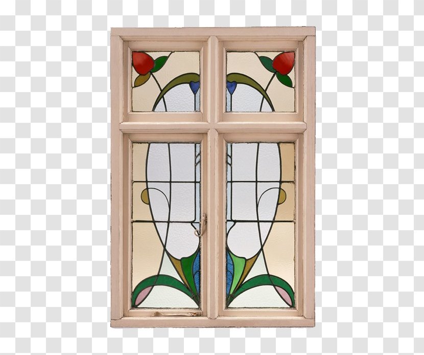 Window Blind Stained Glass Microsoft Windows - Pink Flower Pattern Transparent PNG