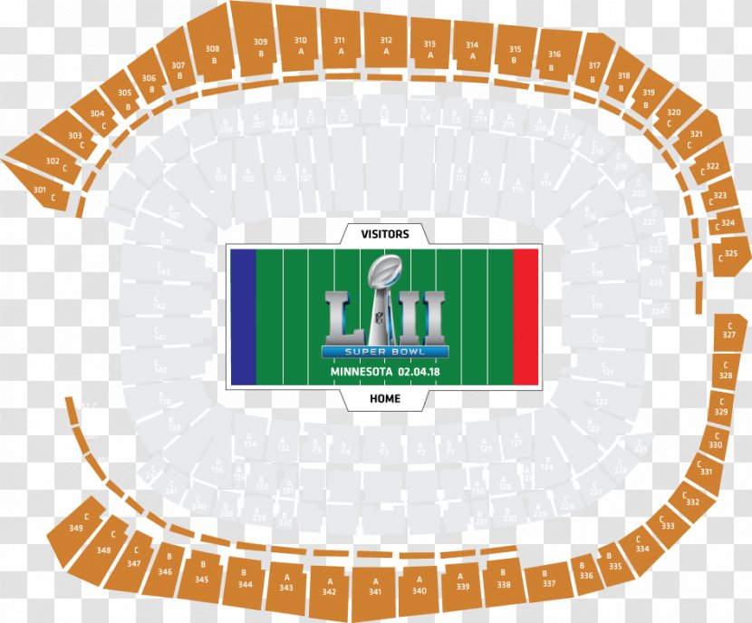 U.S. Bank Stadium Super Bowl LII Seating Assignment Arena - Area - Sport Transparent PNG