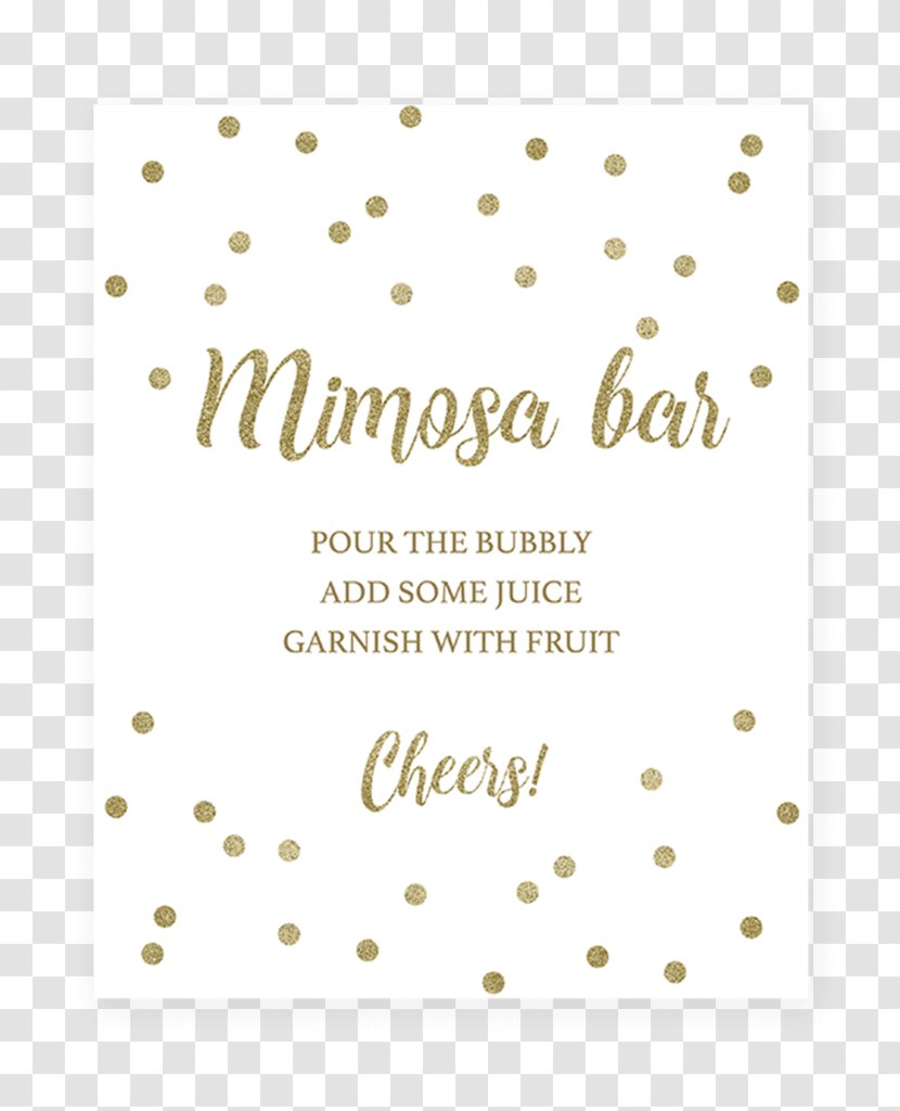 Mimosa Lunch Bar Template Shower - Invoice Transparent PNG