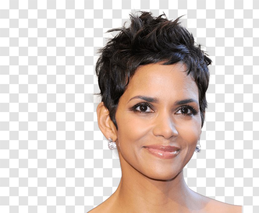 Halle Berry Pixie Cut Hairstyle Female - Celebrity - Father And Daughter Transparent PNG