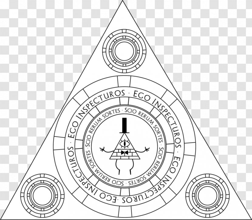 Line Art Bill Cipher Drawing Illustration Graphics - Triangle - September 25 Zodiac Transparent PNG