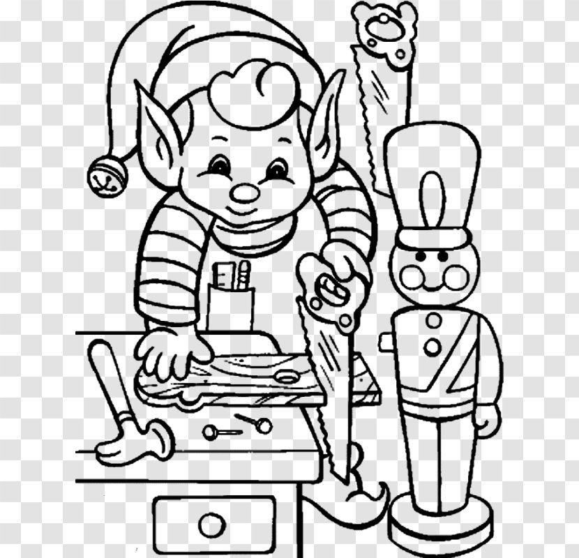 Christmas Elf Santa Claus The On Shelf Coloring Book - Silhouette - Pippi Longstocking Transparent PNG