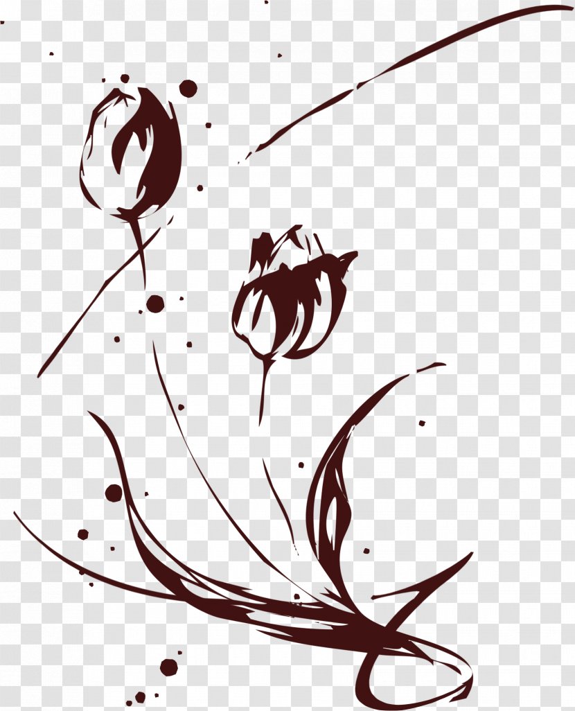 Flower Drawing Illustration - Tree - Tulip Transparent PNG
