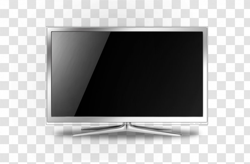 LCD Television Set Cartoon - Lcd Tv - Modern Fashion Simple Silver Display Transparent PNG