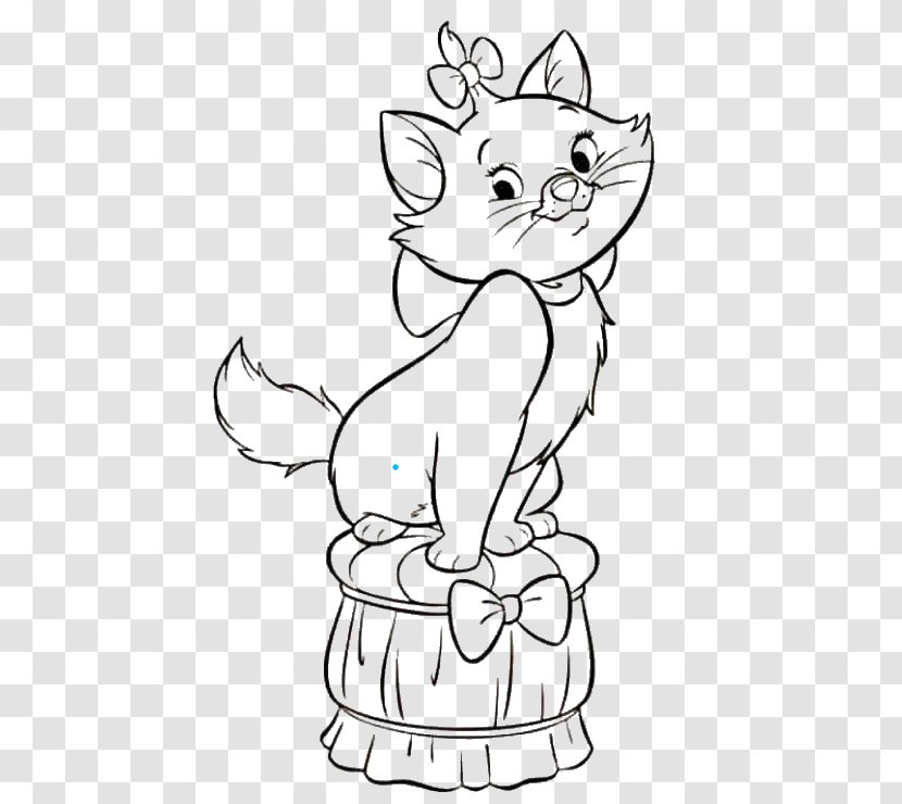 Marie Cat Drawing The Walt Disney Company Coloring Book - Tree Transparent PNG