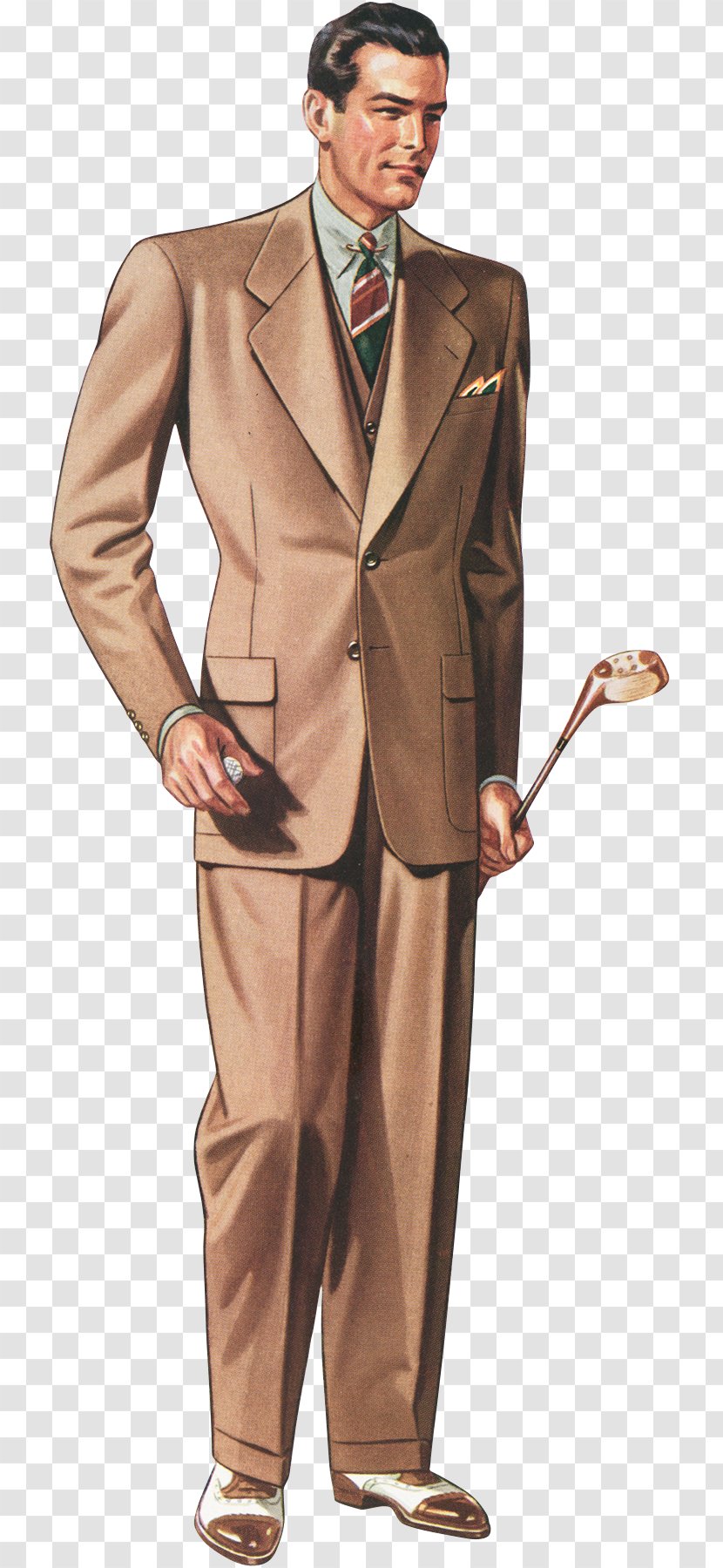 Vintage Clothing Fashion Suit - Standing Transparent PNG