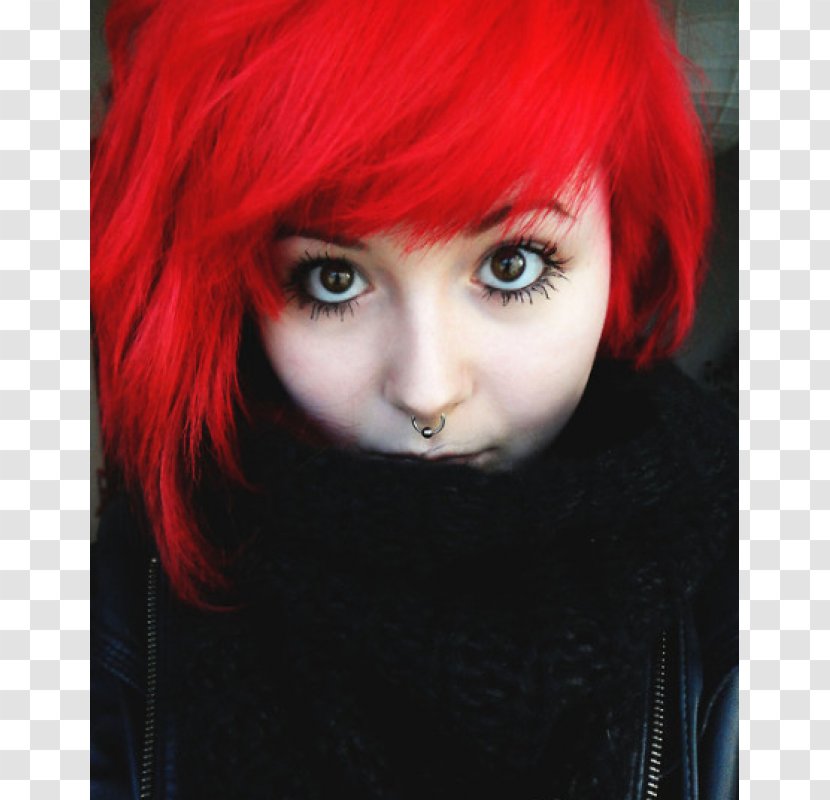 Red Hair Coloring Black Transparent PNG