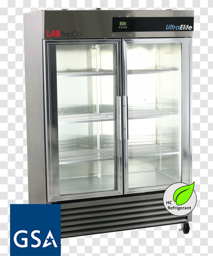 Refrigerator Window Sliding Glass Door - Refrigeration - Cubic Foot Transparent PNG