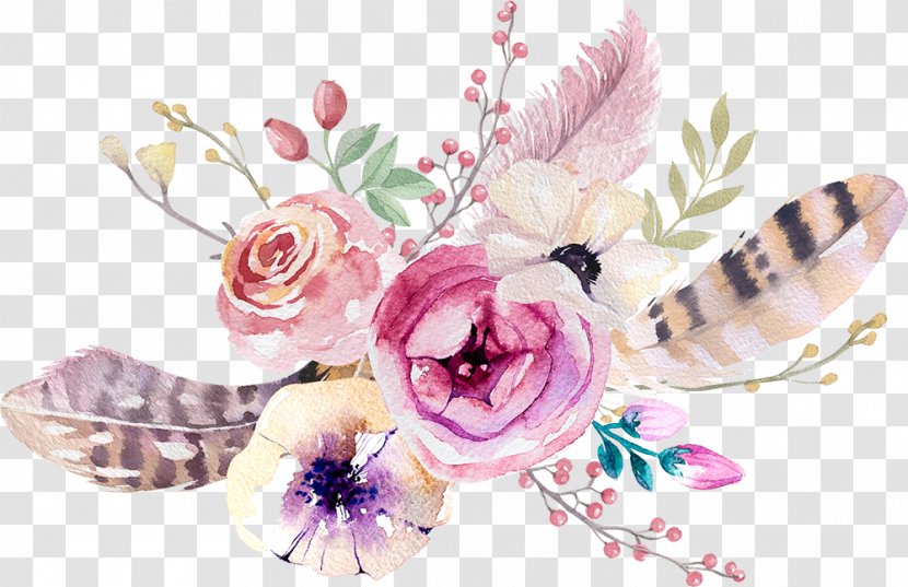 Floral Design Flower Boho-chic Bohemianism Clip Art - Drawing Transparent PNG