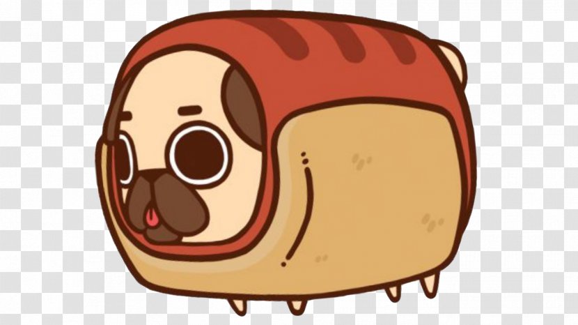 Pug Taco Burrito Cheese Sandwich Sushi - Cartoon Transparent PNG