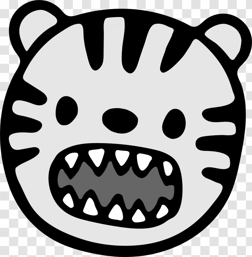 Tiger Drawing Roar Clip Art - Facial Expression Transparent PNG