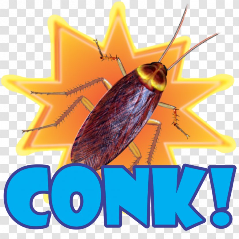Conk The Roach! Free Cockroach WTFLOLOMGBBQ Clip Art - Presentation Slide - Roach Transparent PNG