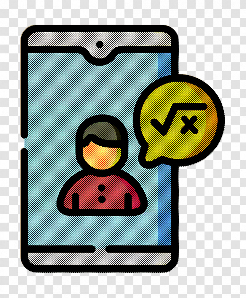 Maths Icon Mobile Phone Icon Online Learning Icon Transparent PNG