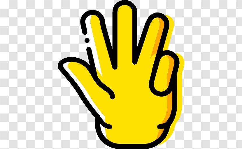 Finger Gesture Hand Clip Art - Yellow Transparent PNG