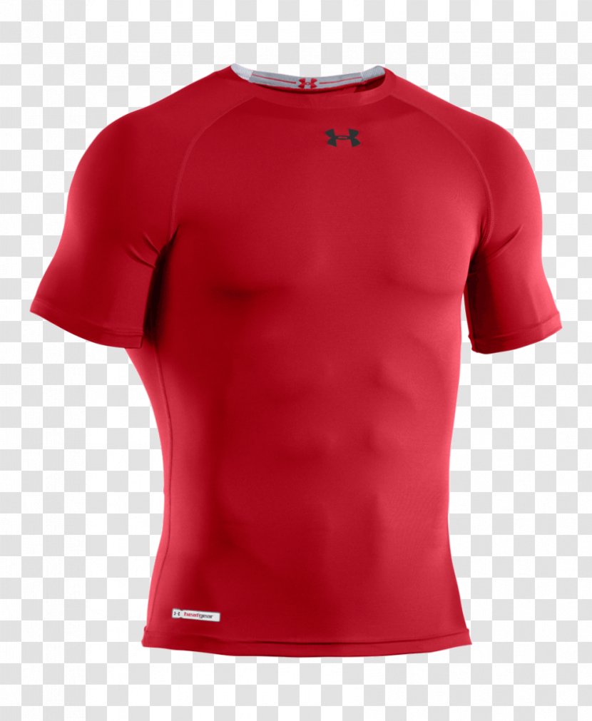 T-shirt Gildan Activewear Red Sleeve - Crew Neck Transparent PNG