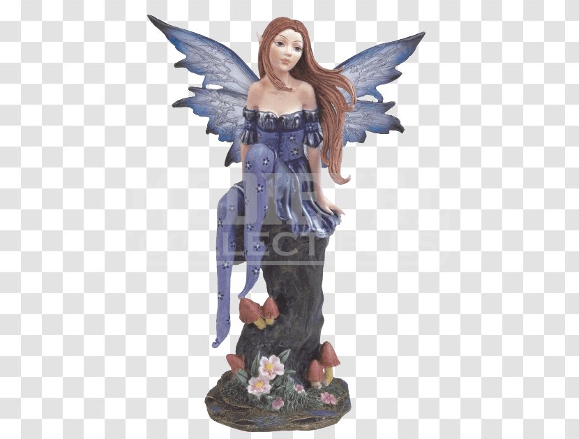 The Fairy With Turquoise Hair Statue Elven Figurine Transparent PNG