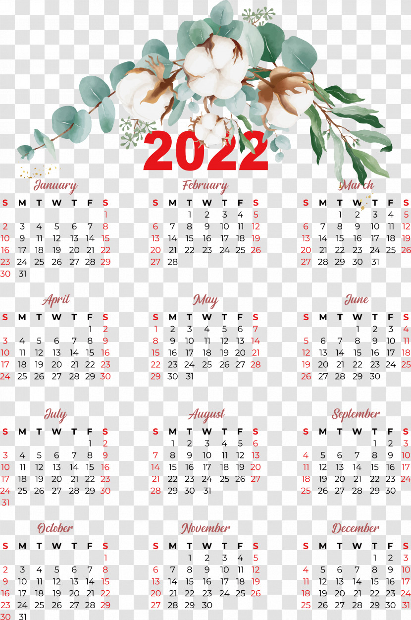 Calendar Reading 2022 Gratis Transparent PNG
