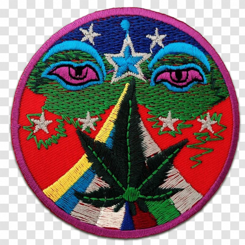 Cannabis Embroidered Patch Iron-on Embroidery Stoner Film Transparent PNG