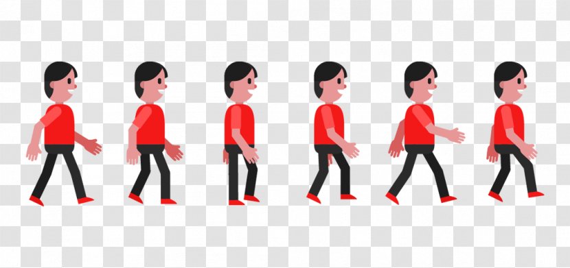 Walk Cycle Walking Animation Euclidean Vector - Character - Pedestrians Smile Transparent PNG