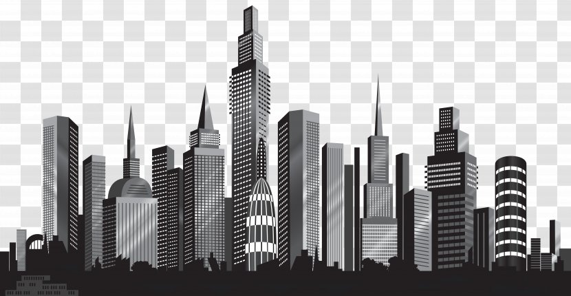 Skyline Clip Art - Building - Silhouette Transparent PNG
