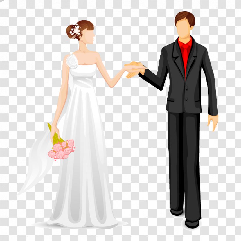 Royalty-free Marriage Illustration - Tree - Creative Wedding Bride And Groom Cartoon Image Transparent PNG