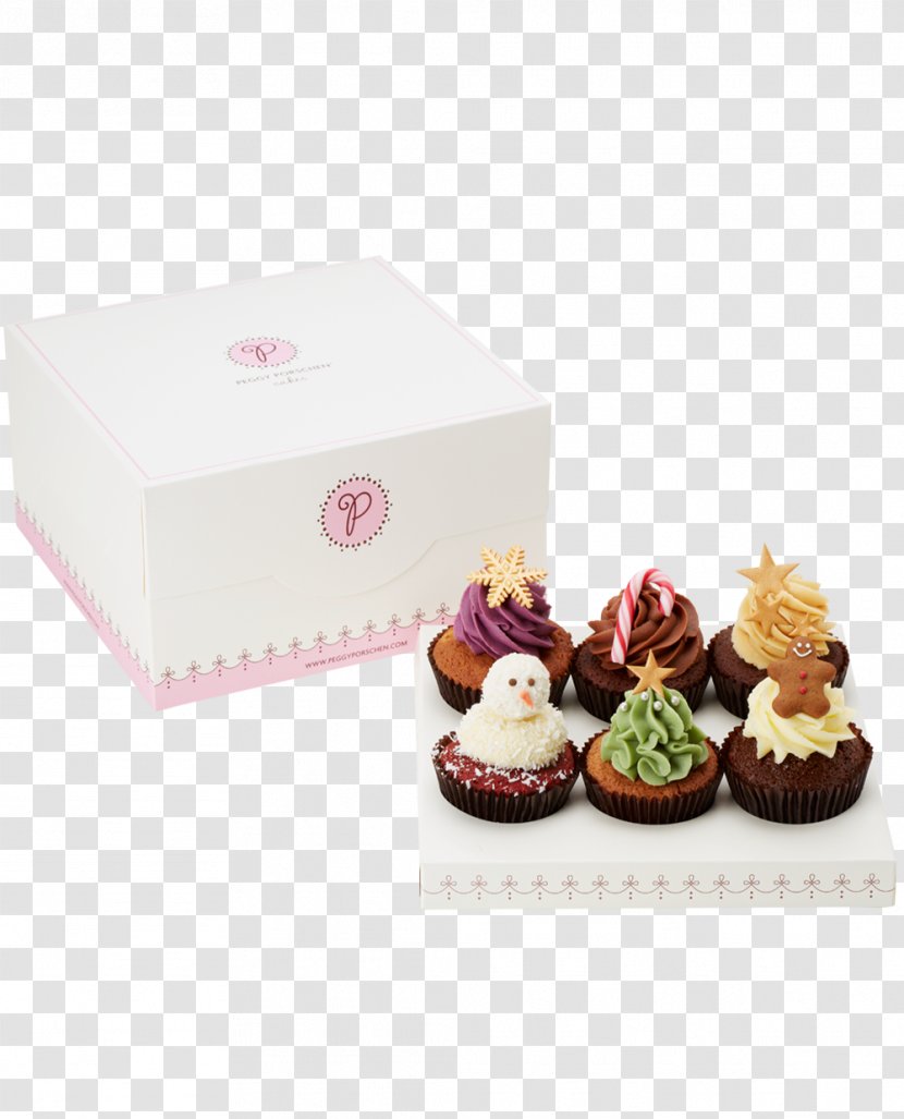 Cupcake Petit Four Christmas Praline Flavor Transparent PNG