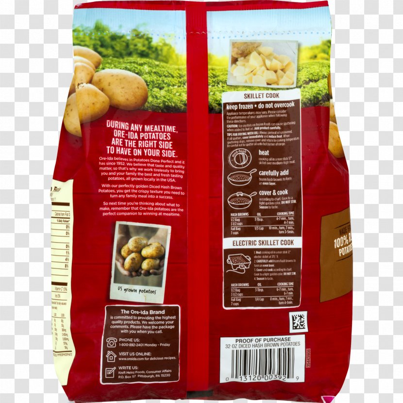 Potatoes O'Brien Bell Pepper Ore-Ida Recipe Transparent PNG