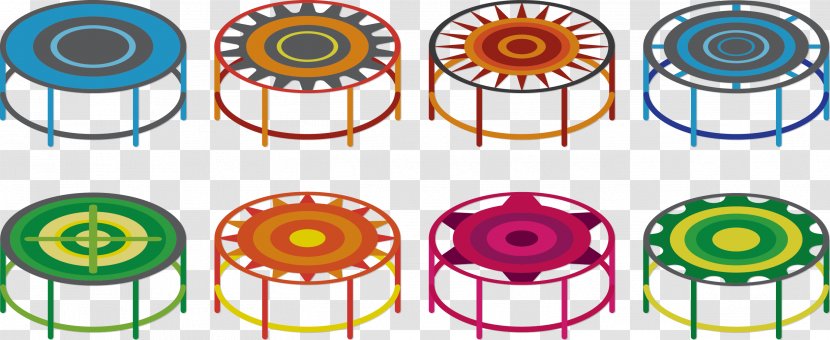Trampoline Icon - Pattern - Vector Color Transparent PNG