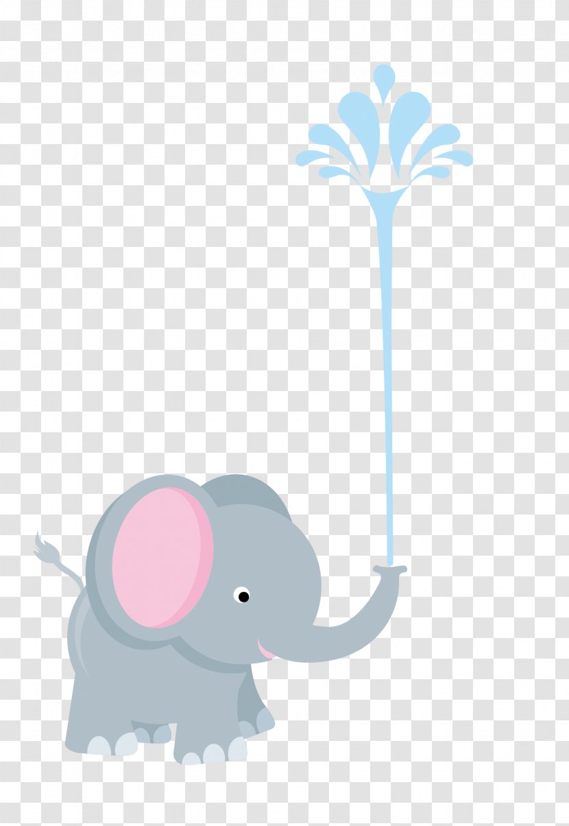 Elephant Clip Art - Vertebrate - Vector Water Spray Material Transparent PNG