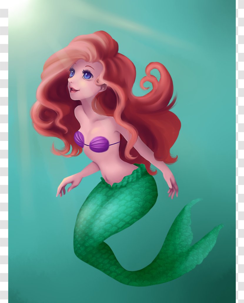 Ariel The Prince Little Mermaid Drawing - Watercolor Transparent PNG