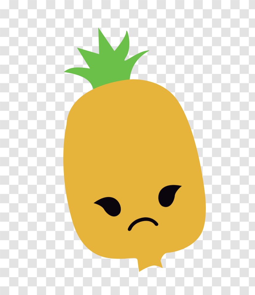 Pineapple Juice Fruit Auglis - Facial Expression - Cartoon Angry Transparent PNG