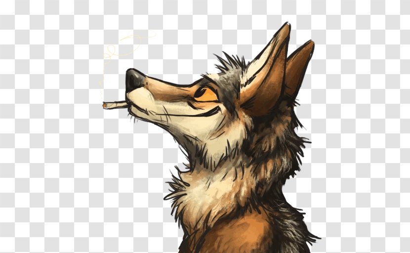 Coyote Sticker Telegram Canidae Dog - Mythical Creature - Streamer Transparent PNG