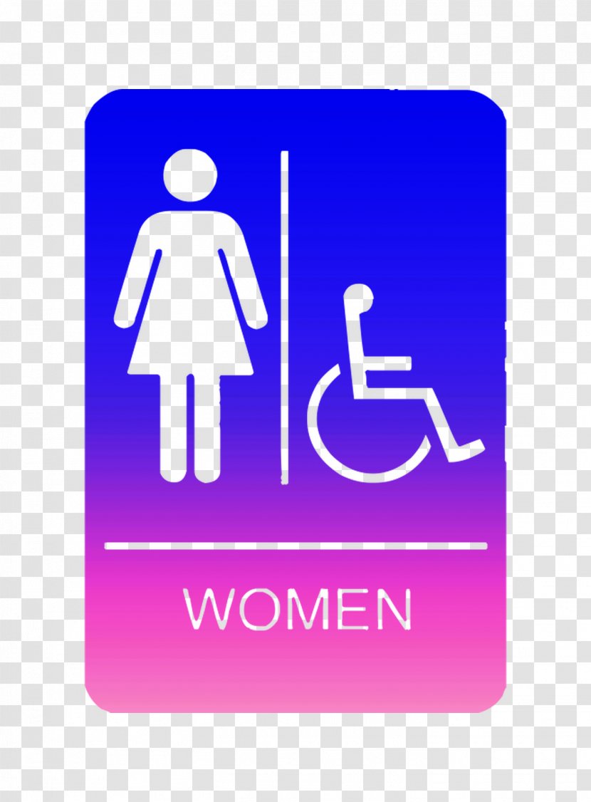 Public Toilet Accessible Woman ADA Signs - Signage - Americans With Disabilities Act Of 1990 Transparent PNG