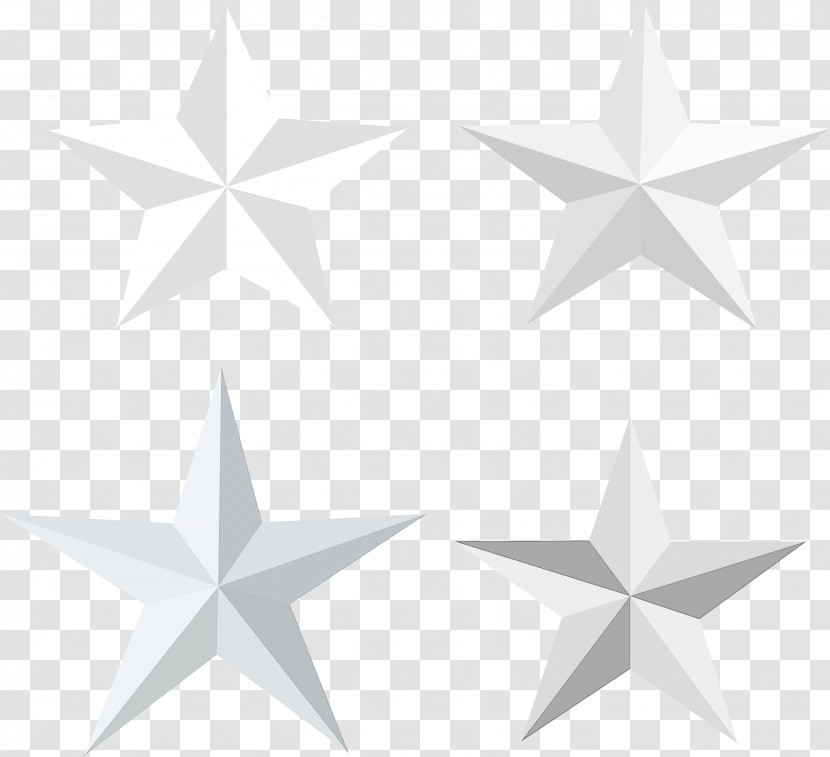 Black & White / M Angle Symmetry Point Star Transparent PNG