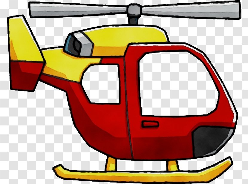 Helicopter Cartoon - Rotor - Aircraft Rotorcraft Transparent PNG