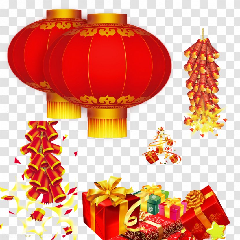 Chinese New Year Lantern Festival Firecracker - Fireworks Transparent PNG