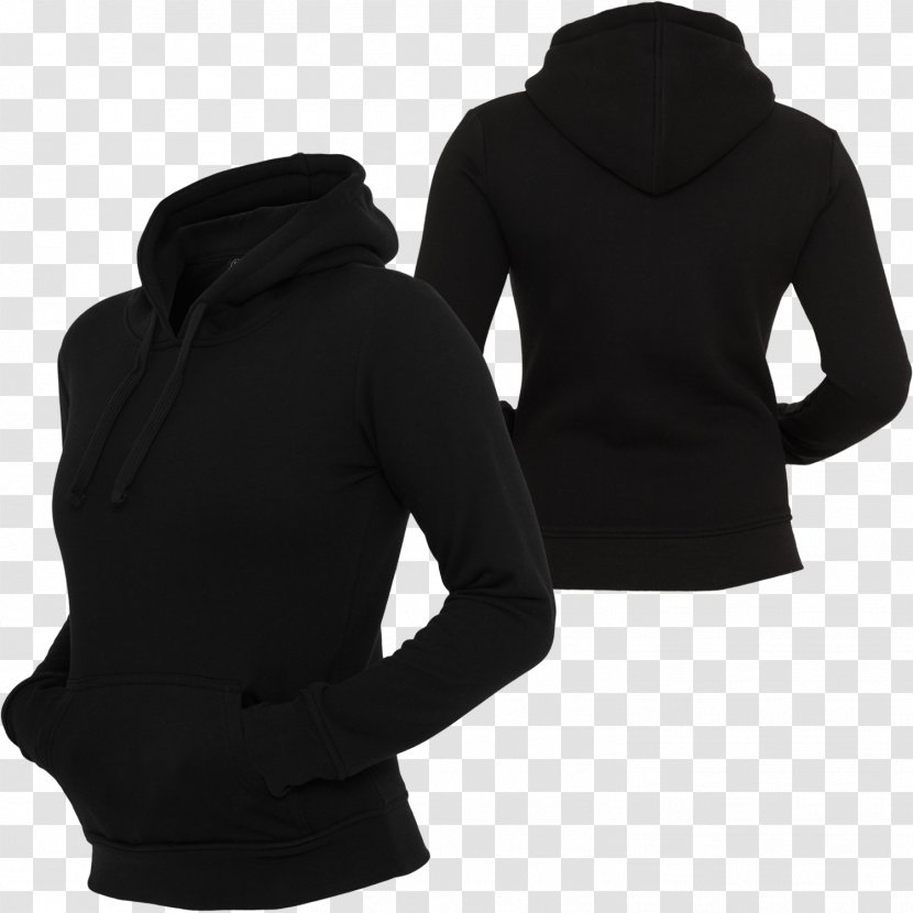 Hoodie T-shirt Bluza Black - Outerwear Transparent PNG