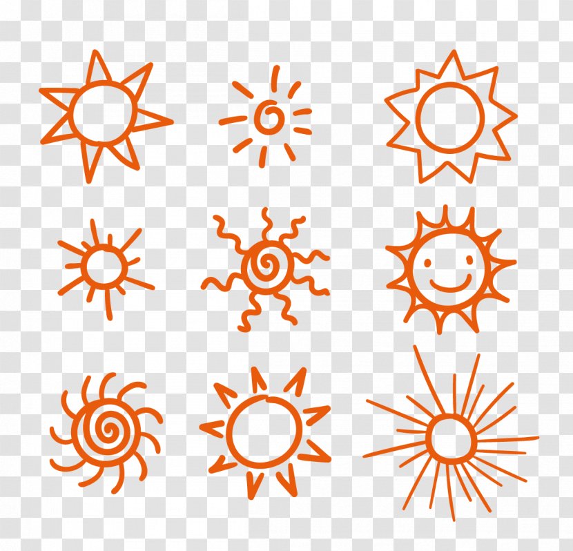 Stick Figure Download Graphic Design Icon - Petal - Vector Hand-painted Sun Transparent PNG