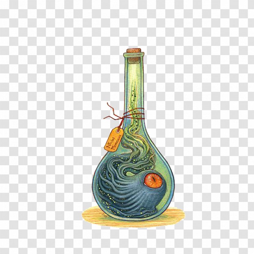 Monster Illustrator DeviantArt Illustration - Watercolor Painting - Bottle Transparent PNG