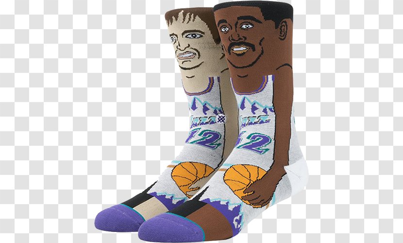 John Stockton Utah Jazz NBA Sock Stance - Sport - Nba Transparent PNG