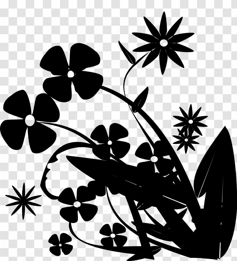 Clip Art Flower Pattern Silhouette Leaf Transparent PNG