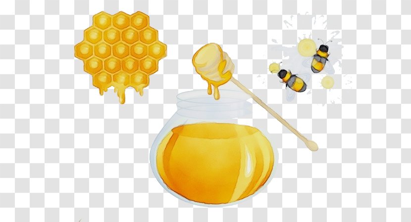 Yellow Honeybee Clip Art Honey Bee - Membranewinged Insect Transparent PNG