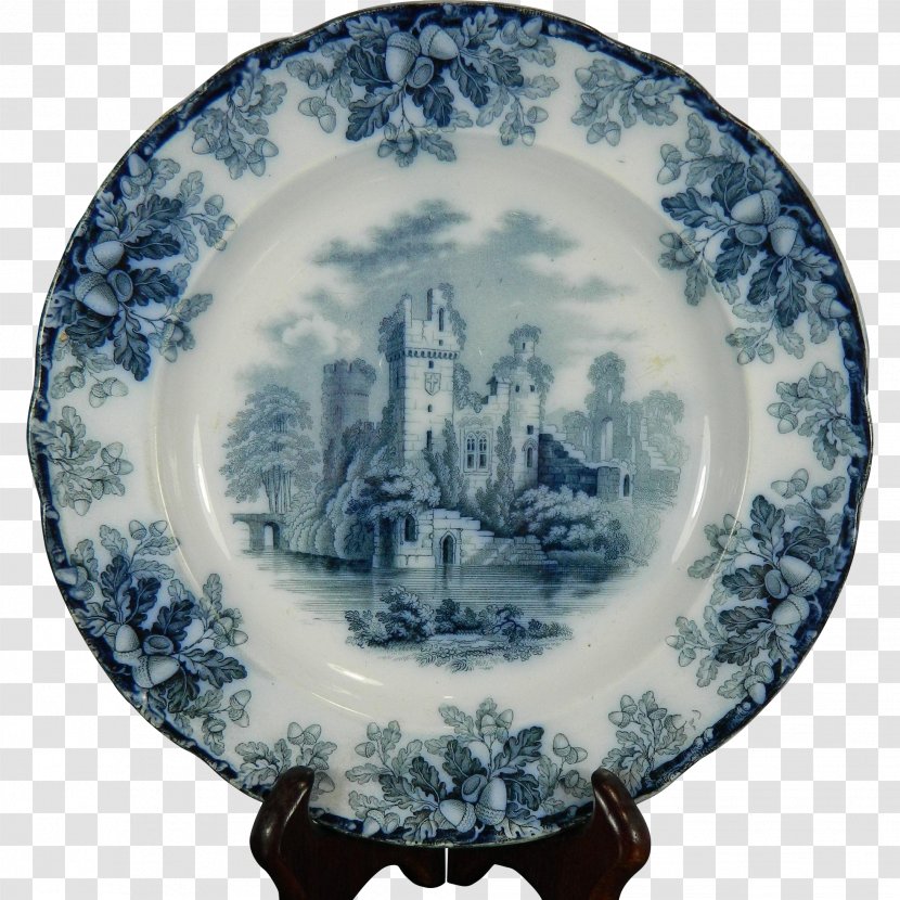 Plate Blue And White Pottery Platter Tableware Porcelain Transparent PNG