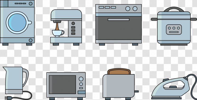 Home Appliance Microwave Oven Icon - Heater - Vector Washing Machine Transparent PNG