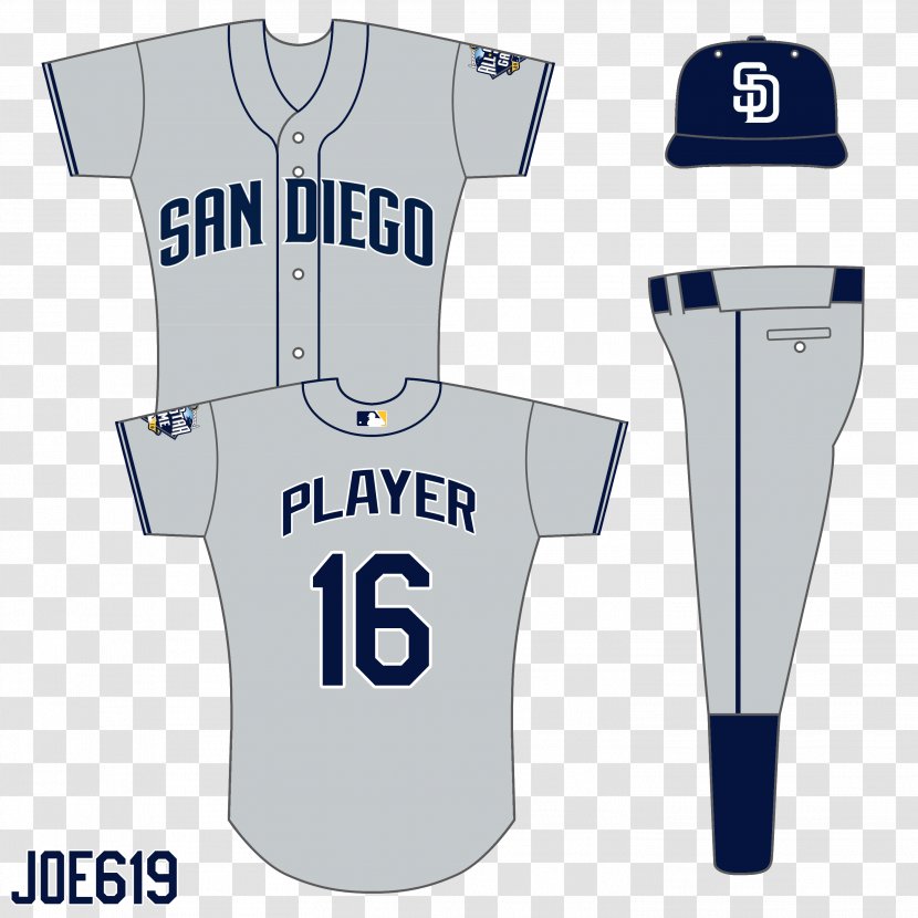 Sports Fan Jersey San Diego Padres Lionel Street T-shirt Logo - Outerwear - Uniform Muckup Transparent PNG