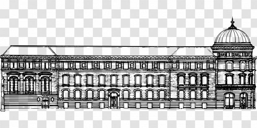 Facade Black And White Building Architecture - Monochrome Transparent PNG