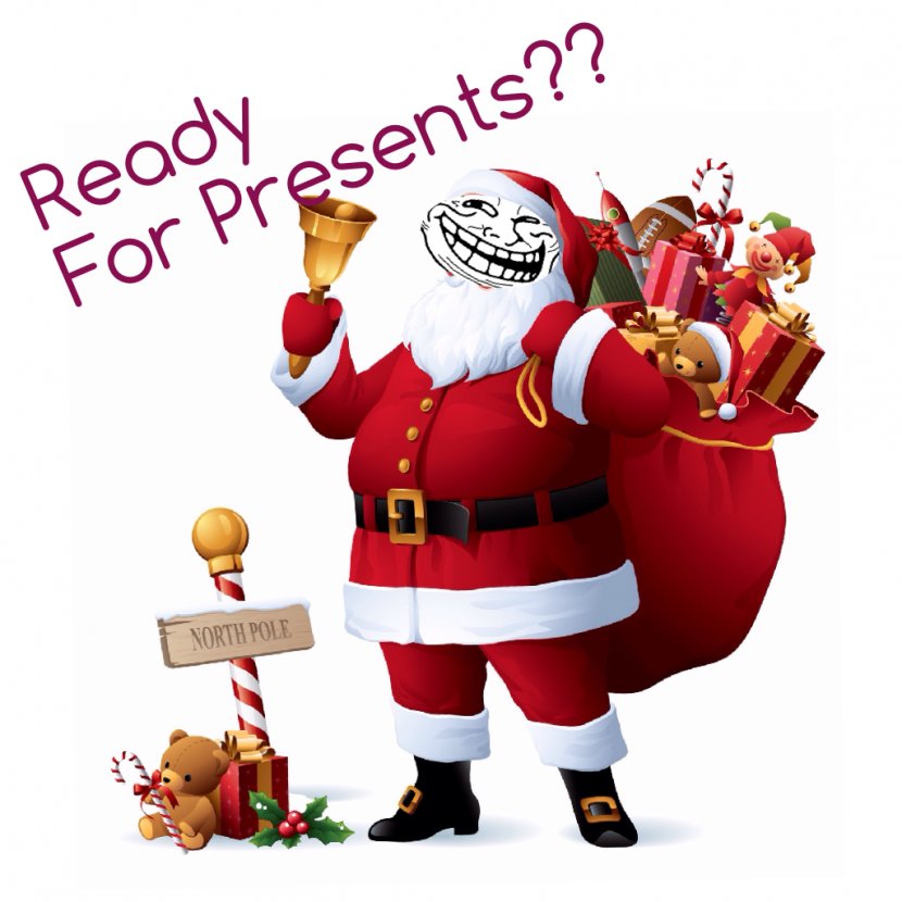 Santa Claus Christmas Tree Wish Desktop Wallpaper - Mascot Transparent PNG